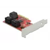 SATA PCI Express x4 -kortti DeLOCK 6 porttia Low Profile -muotokerroin