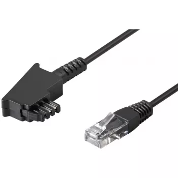 Wentronic Goobay - puhelinkaapeli - TAE-F (M) - RJ-45 (M) - 10m - musta (51235)