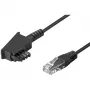 Wentronic Goobay - puhelinkaapeli - TAE-F (M) - RJ-45 (M) - 10m - musta (51235)