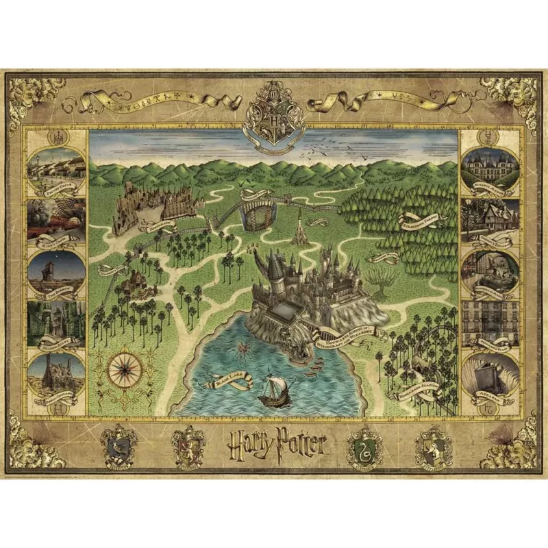 Ravensburger palapeli Hogwarts kartta 1500 osaa – Ravensburger 1500 osaa