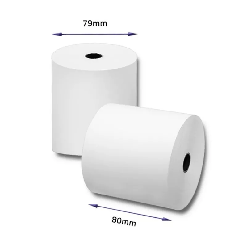 Qoltec 51892 lämpöpaperirulla 80 x 80 | 55 g/m² | 10 kpl | BPA-vapaa