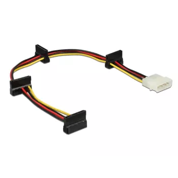 DeLOCK - virtalähde - sisäinen virtalähde, 4-pin (uros) - SATA-virta (naaras) - 40 cm - monivärinen (60142)