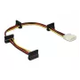 DeLOCK - virtalähde - sisäinen virtalähde, 4-pin (uros) - SATA-virta (naaras) - 40 cm - monivärinen (60142)