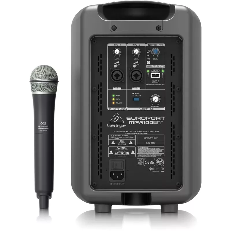 Behringer EUROPORT MPA100BT 100 W 2-tiekaiutin