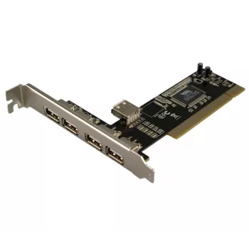LogiLink PC0028 USB 2.0 PCI -kortti, 4 ulkoista + 1 sisäistä porttia