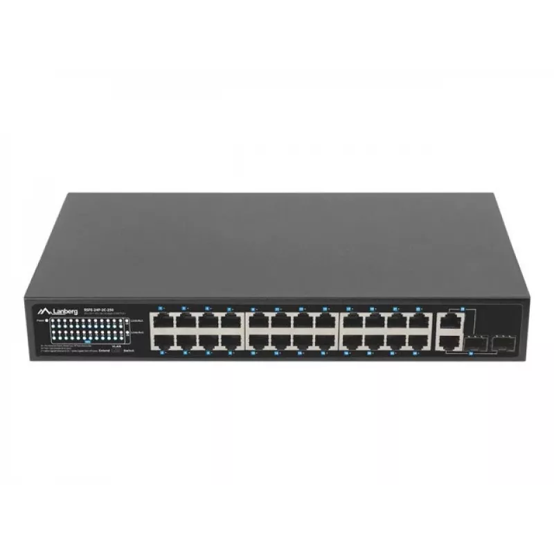 Lanberg RSFE-24P-2C-250 verkkokytkin hallitsematon Gigabit Ethernet (10/100/1000)