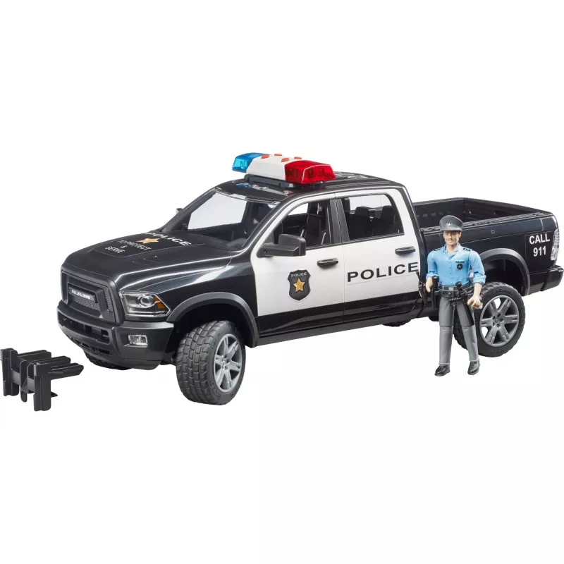 Poliisiauto-lelu BRUDER RAM 2500 Police 02505 – pienoismalli, leikkiauto