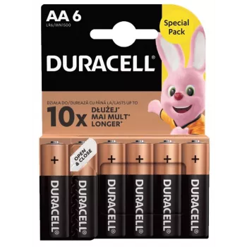 Paristopakkaus Duracell Basic AA / LR6 — 6 kpl (alkalinen)