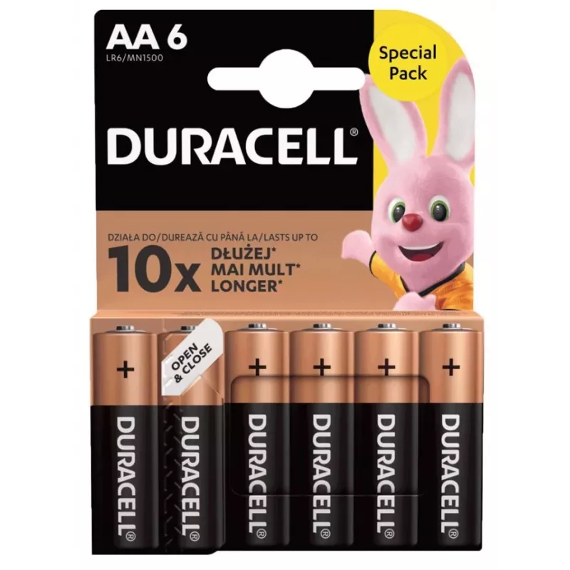 Paristopakkaus Duracell Basic AA / LR6 — 6 kpl (alkalinen)
