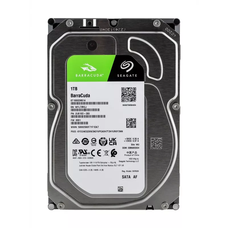 Seagate Barracuda ST1000DM014 sisäinen kiintolevy 1 TB 7200 kierr./min 256 MB 3,5
