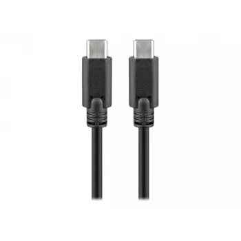 KAB Goobay USB-C™ 3.1 Generation 1 kaapeli, musta, 2m USB-C™-pistoke > USB-C™-pistoke
