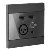 AUDAC WP225/B seinäpaneeli, XLR-mikrofoni + 3,5 mm:n kuulokeliitäntä, Bluetooth, musta
