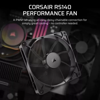 Tuuletin Corsair RS140 14 cm musta 330–1700 kierr./min 0,11–3,46 mmH2O