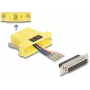 DELOCK D-Sub 25-pin liitin naar RJ12-liitin asennussarja, keltainen