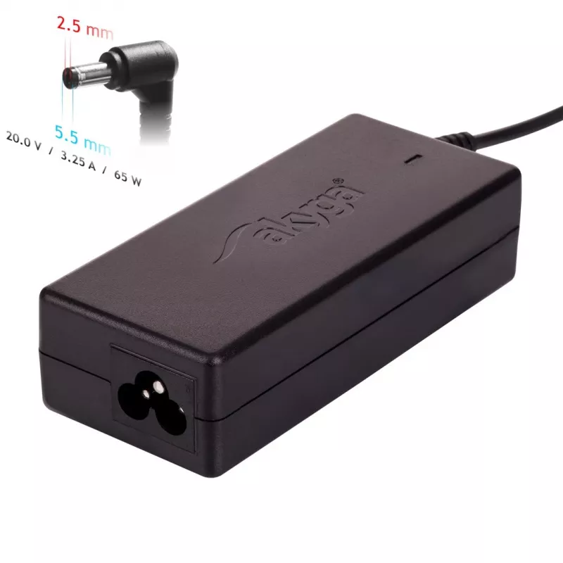 Akyga AK-ND-17 kannettavan tietokoneen virtalähde Fujitsu Siemens, 65 W, 20 V / 3,25 A, 5,5 x 2,5 mm
