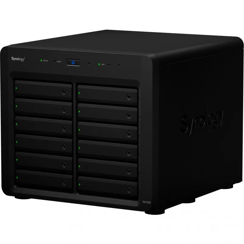 HDD/SSD-kotelo Synology DX1222 12 asemaa 192 TB musta
