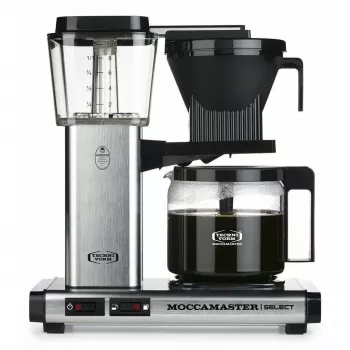 Suodatinkahvinkeitin MOCCAMASTER KBG 741 — 1,25 l vesisäiliö, 10 kupin kannu, 1520 W, ruostumaton teräs/musta