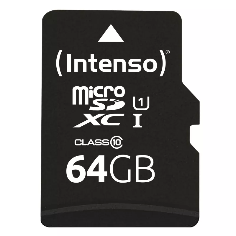 Muistikortti Intenso 64GB MicroSDXC UHS-I Class 10 3423490
