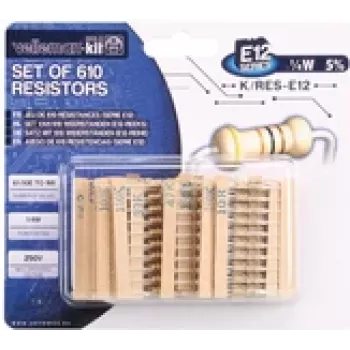 VELLEMAN K/RES-E12 - sarja, E12-vastukset, 610 osaa (K/RES-E12)
