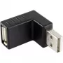 Renkforce 29212C30 USB 2.0 -sovitin, USB-A-uros USB-A-naaraaksi, 90° ylöspäin kulmikas