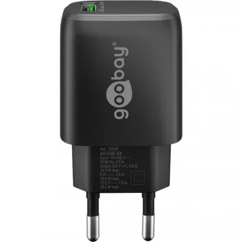 USB-A QC-pikalaturi (18 W) (musta)