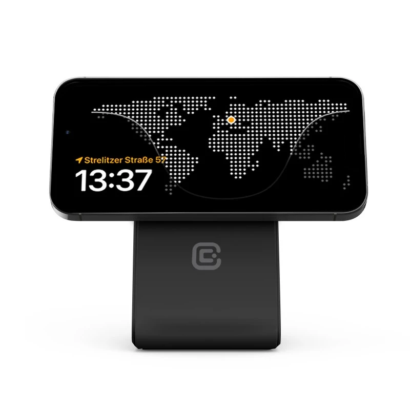 Sisälaturi Crong CRG-MSPS-BLK älykello musta Lightning USB langaton
