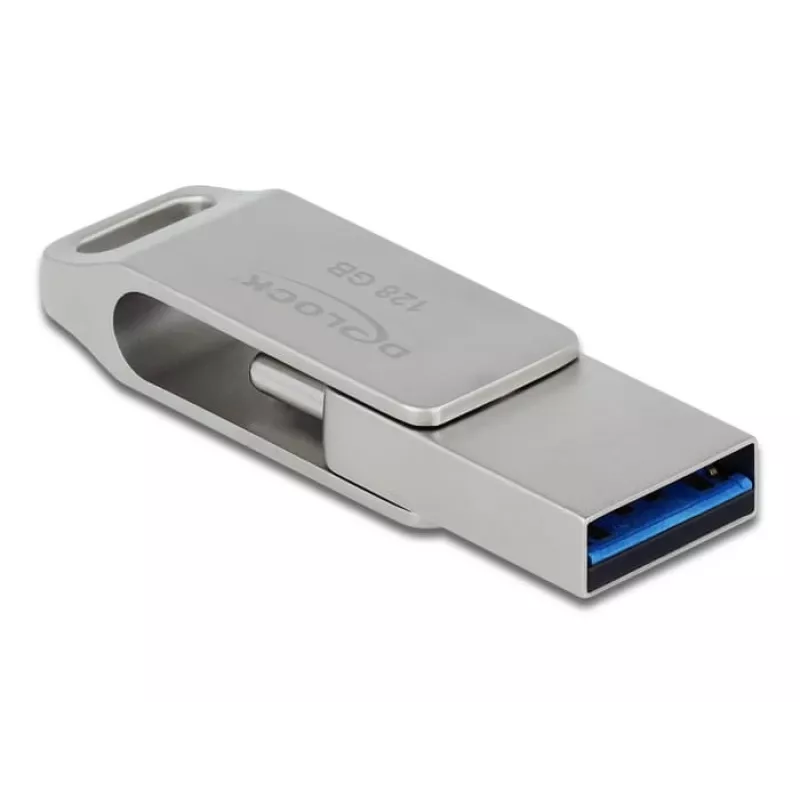 USB-muistitikku DeLOCK 128 GB USB-C Type-A kääntömalli