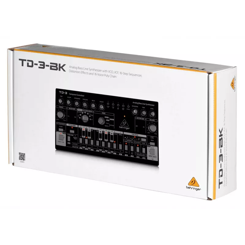 Behringer TD-3-BK analoginen bassolinjasyntetisaattori, musta