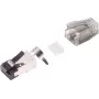 Kaapelipistoke RJ-45 musta hopea S/CONN 08-02050 uros