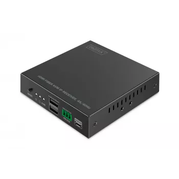 Vastaanotin Digitus HDMI Fiber KVM IP Receiver 4K/60Hz johdollinen USB