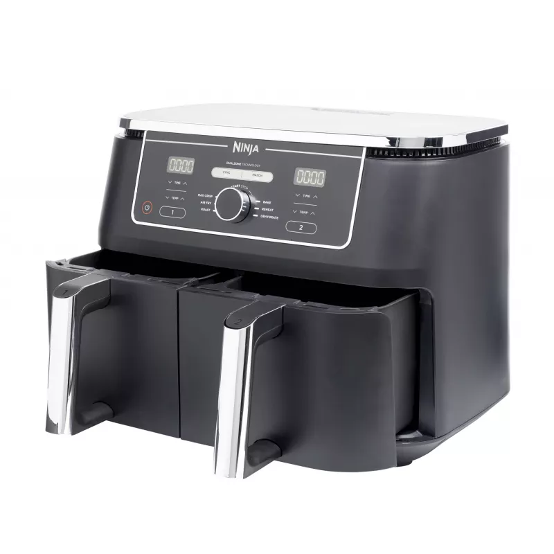 Ninja AF400EU kuumailmafriteerauslaite kaksiosainen 9,5 L erillinen 2470 W kuumailmafriteerauslaite musta