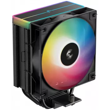 Tuuletin DeepCool AG400 BK ARGB V2 120 mm musta — 120 mm CPU-jäähdytystuuletin hydraulisella laakerilla, monikantatuki