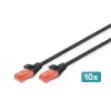 Verkkokaapeli Digitus CAT 6 U/UTP 0,5 m RJ-45 musta