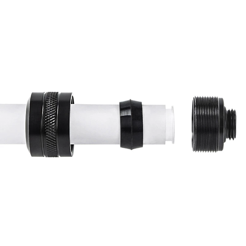 Alphacool 17471 Eiszapfen PRO 13 mm HardTube -liitin G1/4, messinki, halkaisija 22 mm, korkeus 20 mm, Deep Black
