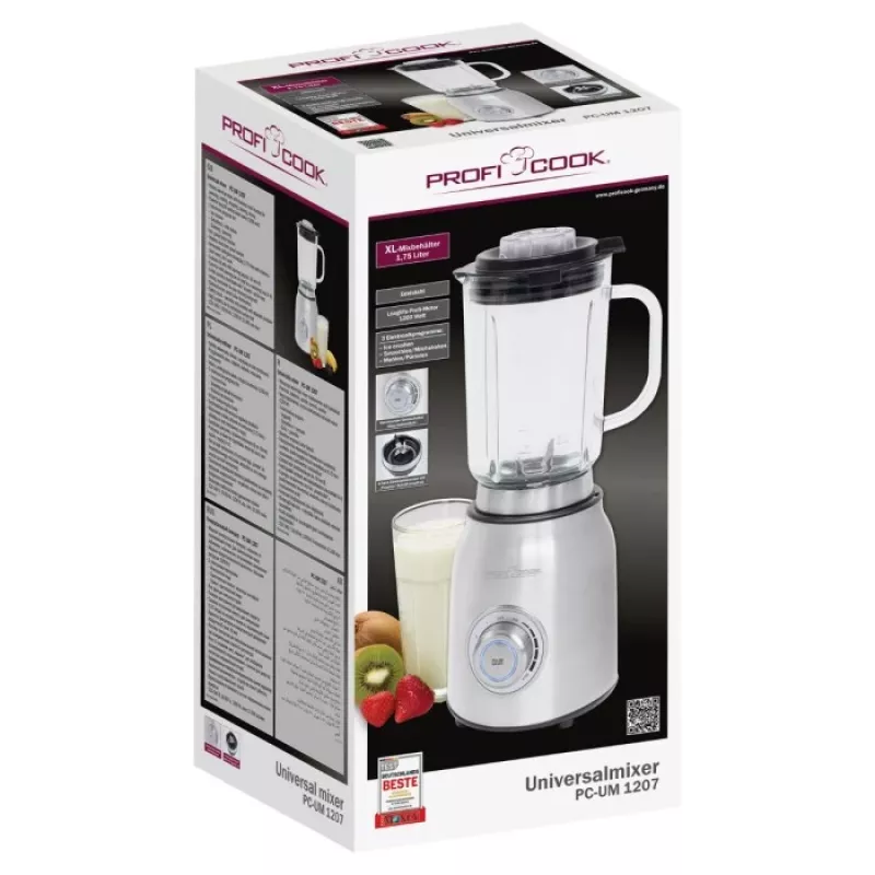 ProfiCook 501207 -sekoitin pöytäsekoitin 1200 W ruostumaton teräs