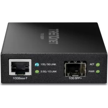 TRENDnet 10GBASE-T - SFP+ kuitu-mediakonvertteri - konvertteri - kuitu (LWL)