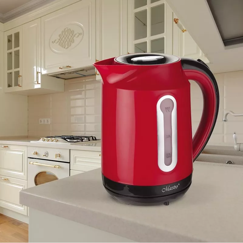 MAESTRO MR-041 (MR-041-Rot) vedenkeitin 1,7 l 2000 W musta, punainen