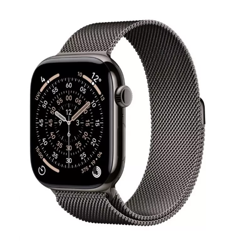 Apple Watch Series 11 GPS + Cellular 46mm Slate Titanium Case Slate Milanese Loop M/L