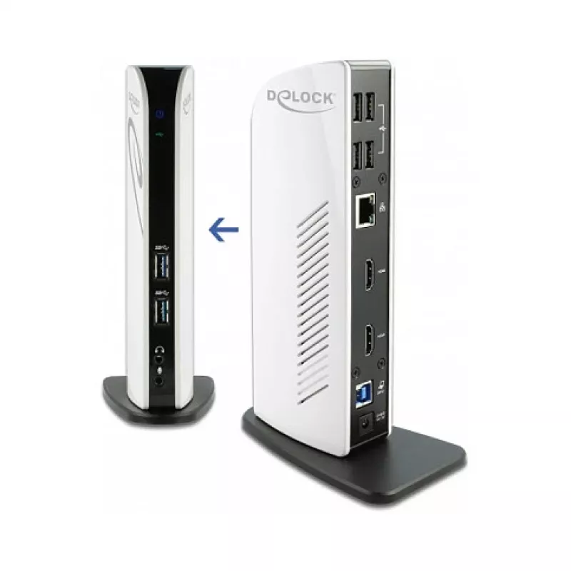 USB-telakka DeLOCK 87771 Dual HDMI Full-HD USB 3.2 LAN ääni