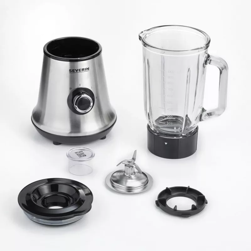 Severin SM 3734 pöytäsekoitin musta - ruostumaton teräs 1 l 500W sekoitin (SM 3734)