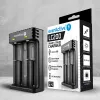 Akkulaturi everActive LC200 kotitalous USB, 2 paikkaa, Li-Ion, tukee A/AA/AAA/AAAA/C/D, 5 V tulo, 4,2 V lähtö, musta