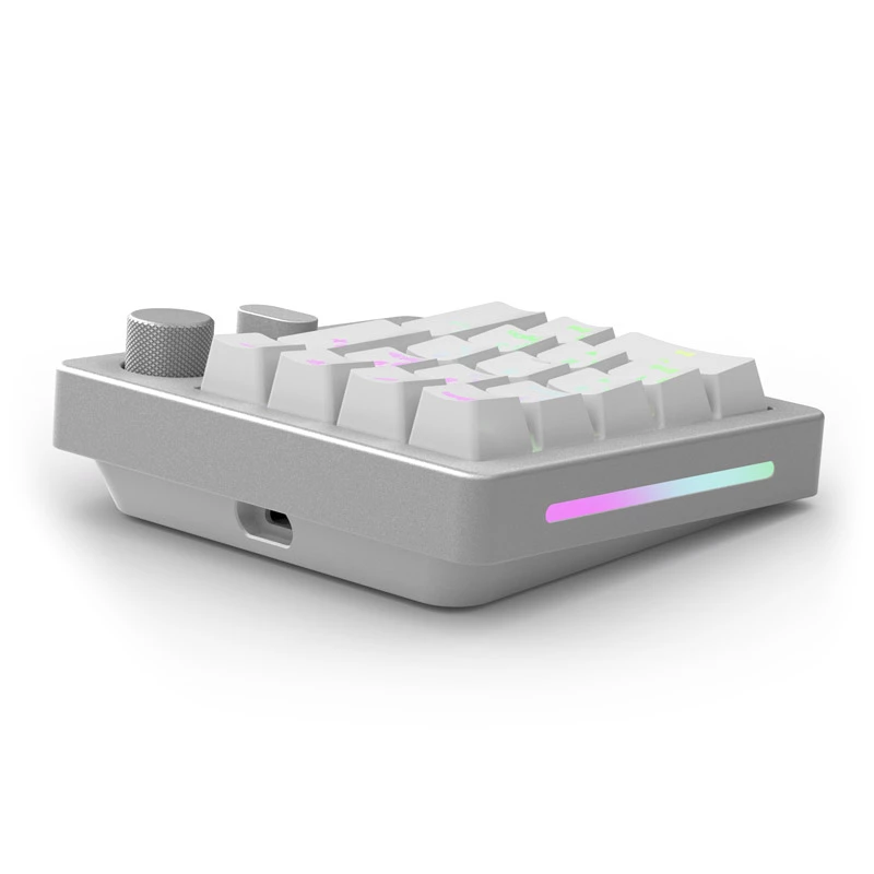 Glorious GMMK Wireless Numpad - Fox-kytkimet, harmaa/valkoinen (GLO-GMMK-NP-FOX-W)