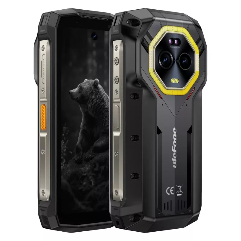 Ulefone Armor Mini 20 älypuhelin, 4,7 tuumaa, Helio G99, 8GB RAM, 256GB, 6200 mAh, Android 14, musta