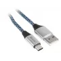 Tracer TRAKBK46266 USB-kaapeli USB 2.0 1 m USB-C USB-A musta sininen hopea