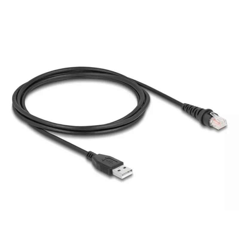 DeLOCK RJ50 / USB 2.0 Type-A -viivakoodilukijakaapeli 2 m