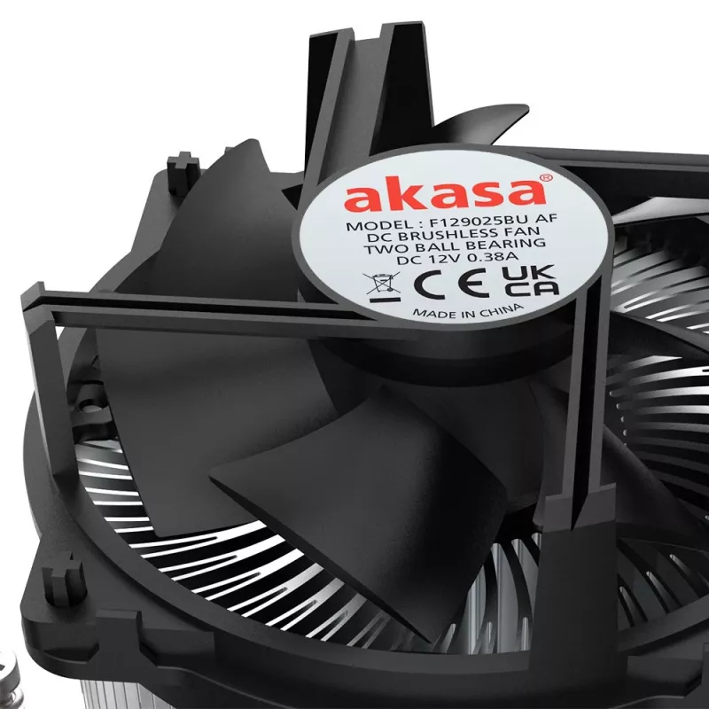 Akasa Intel LGA1700 -prosessorijäähdytin hybridi 9 cm alumiini, musta 1 kpl