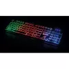 Manhattan Gaming USB-näppäimistö, Low Force Key Edition, 12 multimedianäppäintä, Rainbow-LED-taustavalo, USB-A, musta, Retail Box (saksalainen asettelu)