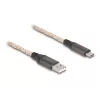DeLOCK USB 2.0 -kaapeli Type-A - USB Type-C RGB 1m