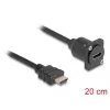 DeLOCK D-tyypin HDMI-kaapeli uros naaras musta 20 cm