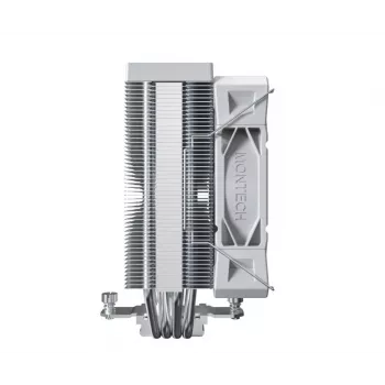 CPU-ilmajäähdytin Montech NX400, 120 mm:n tuuletin, valkoinen, mitat 156×74×120 mm, TDP 270 W